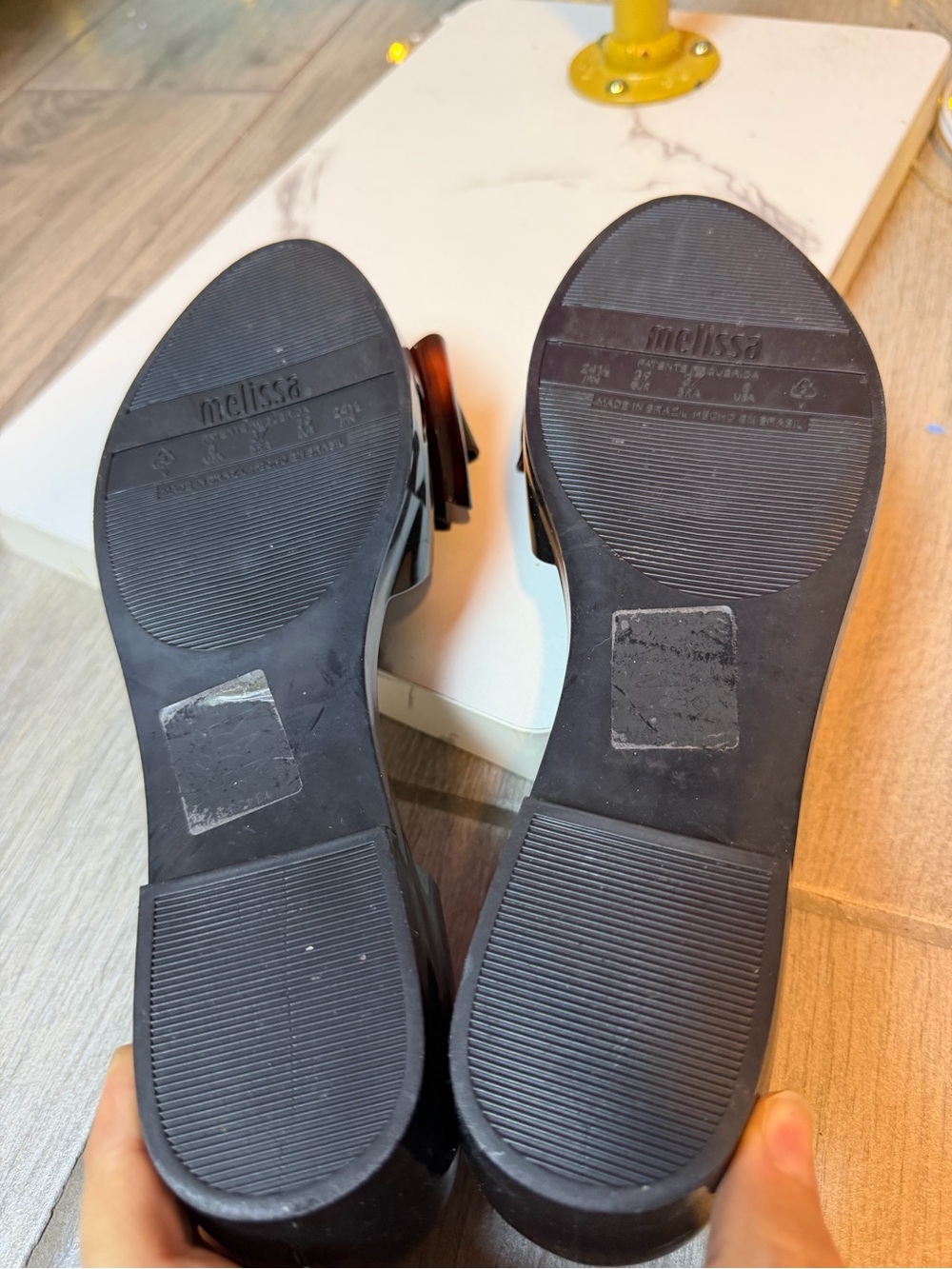 Melissa Seduction II D'Orsay Bow Jelly Flats Size 8 - Picture 9 of 11